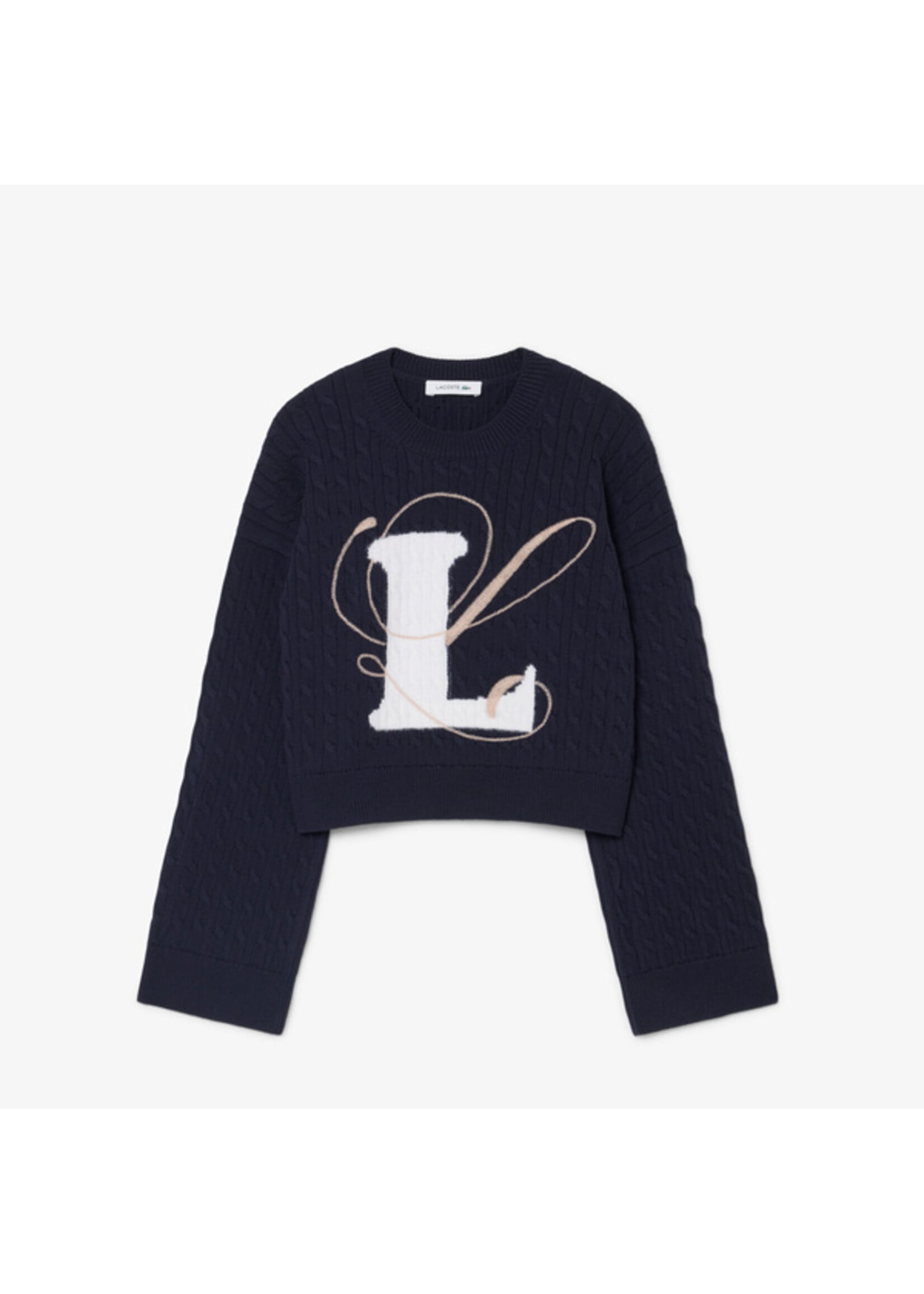 LACOSTE Chandail à col rond avec logo "L" - LACOSTE - 2 couleurs disponibles