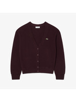 LACOSTE Cardiguan coton/laine avec logo - LACOSTE