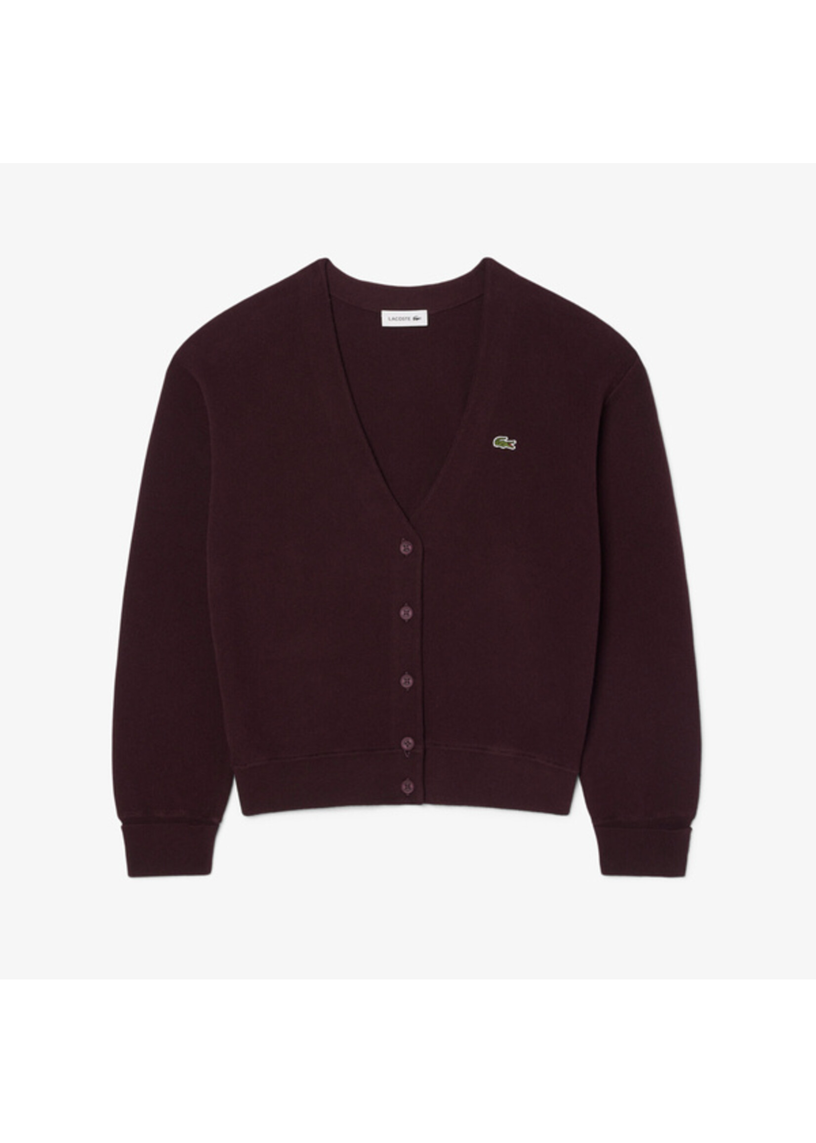 LACOSTE Cardiguan coton/laine avec logo - LACOSTE