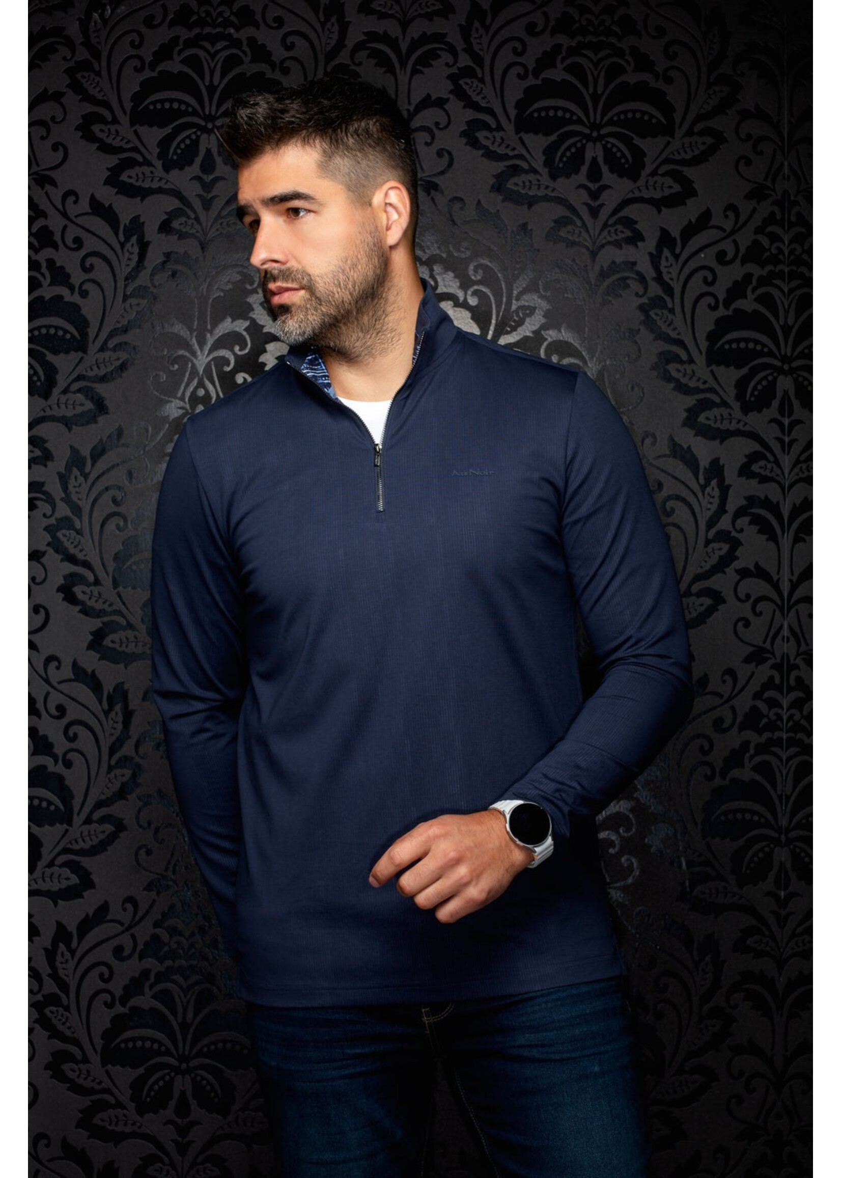 AU NOIR Chandail à col cheminée - BONNEFOI par AU NOIR  - 2 couleurs disponibles