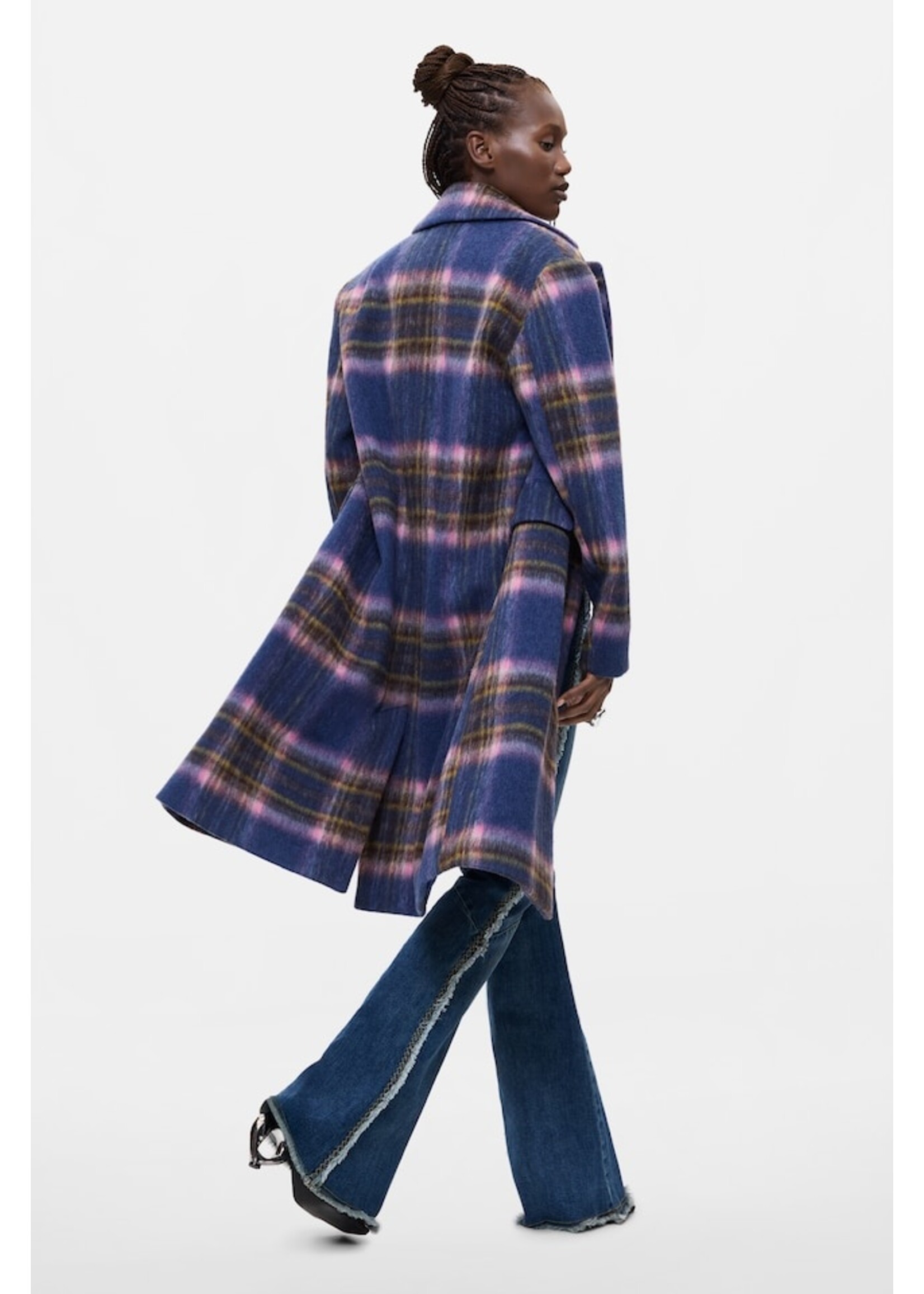 DESIGUAL Manteau long en mélange de laine Desigual CHAQ_CHECKERED