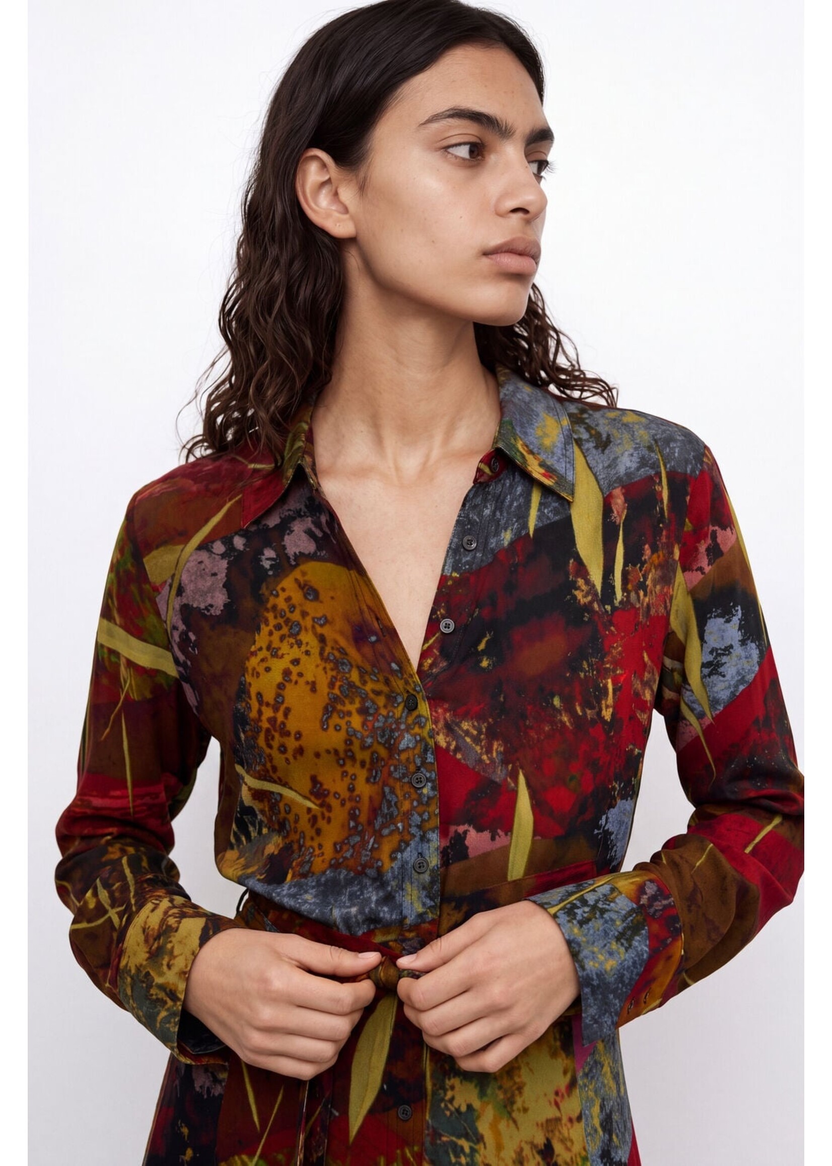 DESIGUAL Long-Sleeve Midi Dress DESIGUAL