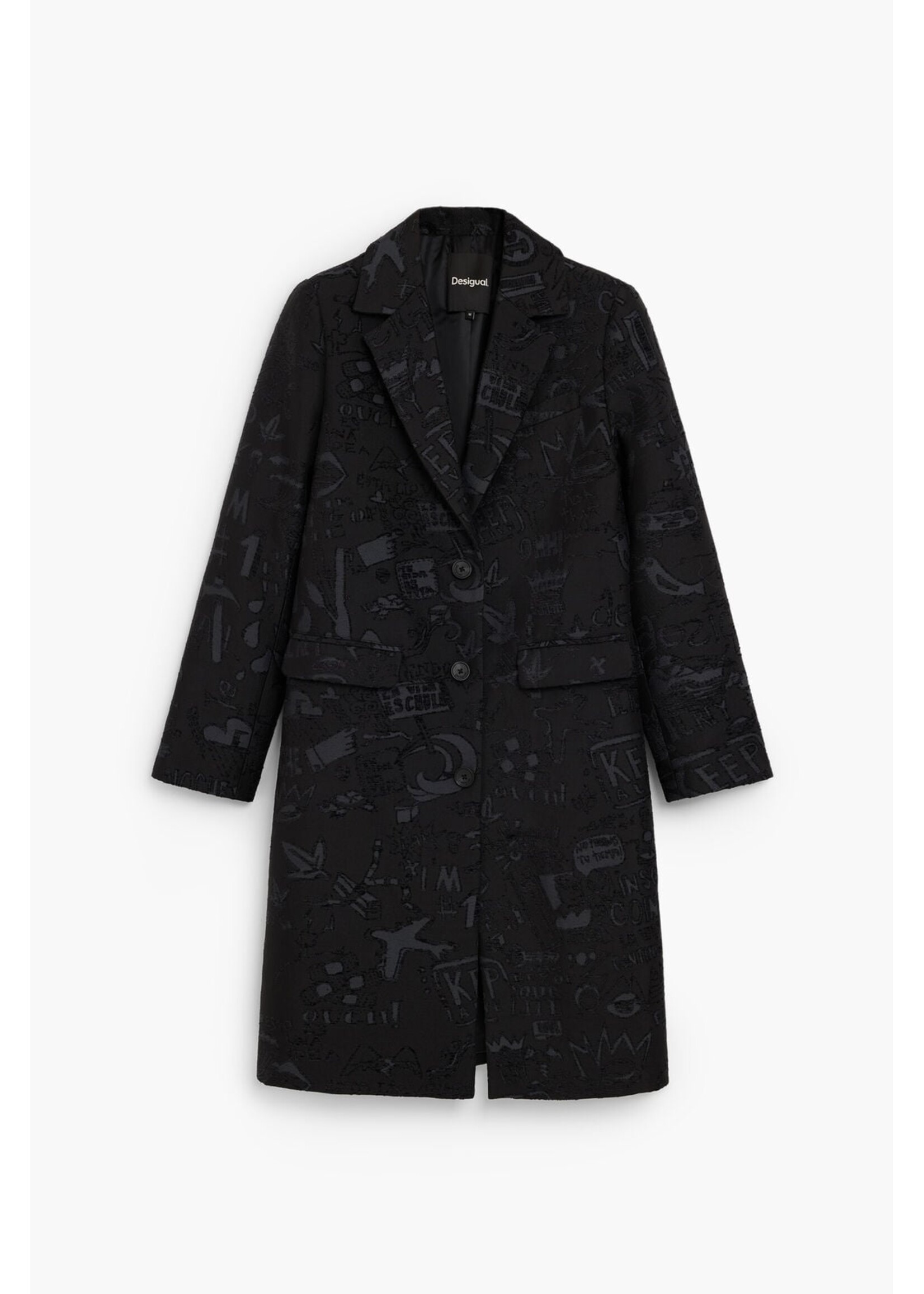 DESIGUAL Manteau long à motifs ton sur ton GINNY par DESIGUAL