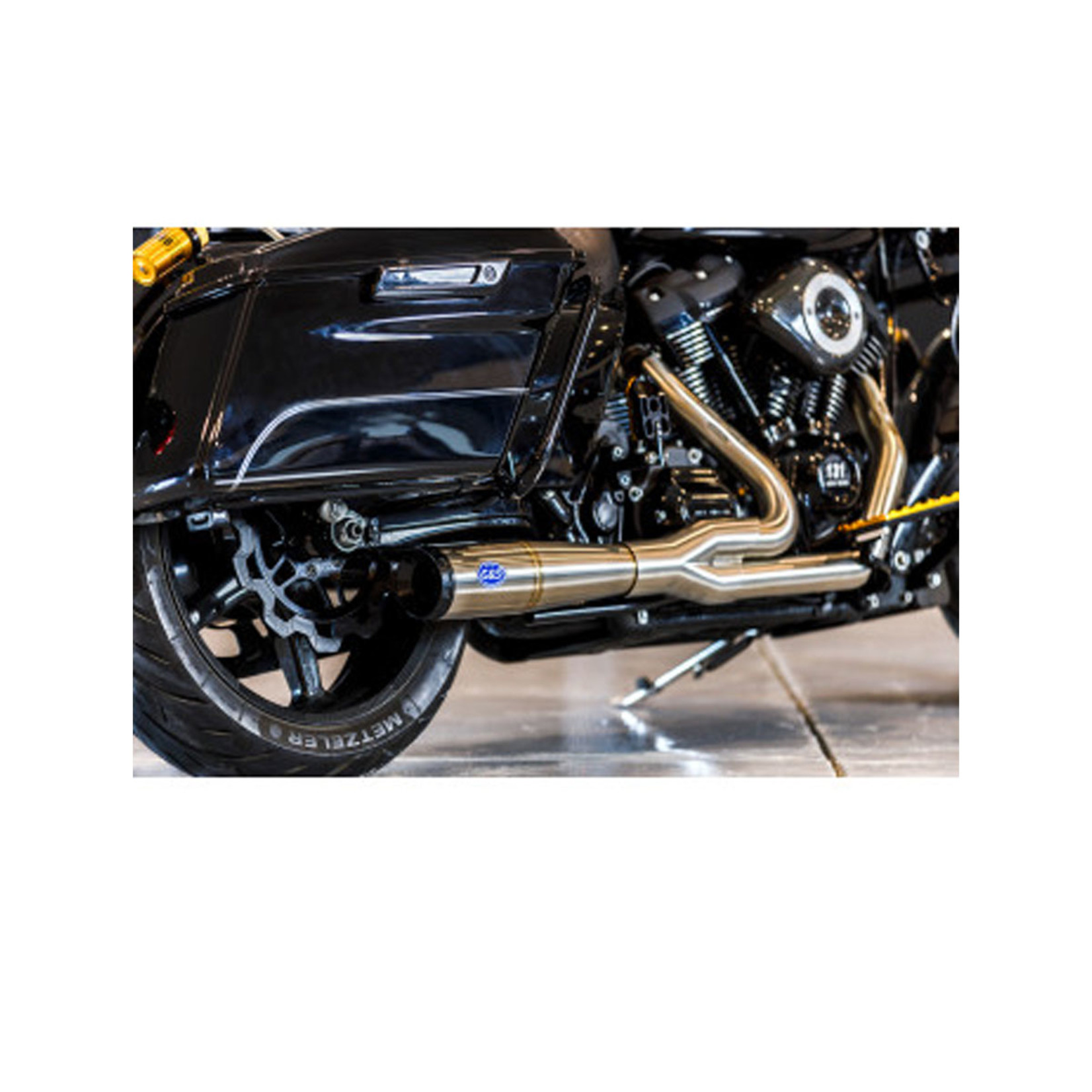 S&S CYCLE S&S CYCLE DIAMONDBACK  2-1 50 STATE EXHAUST SYSTEM, STAINLESS STEEL W/ BLACK ENDCAP for 2017-'22 M8 TOURING MODELS