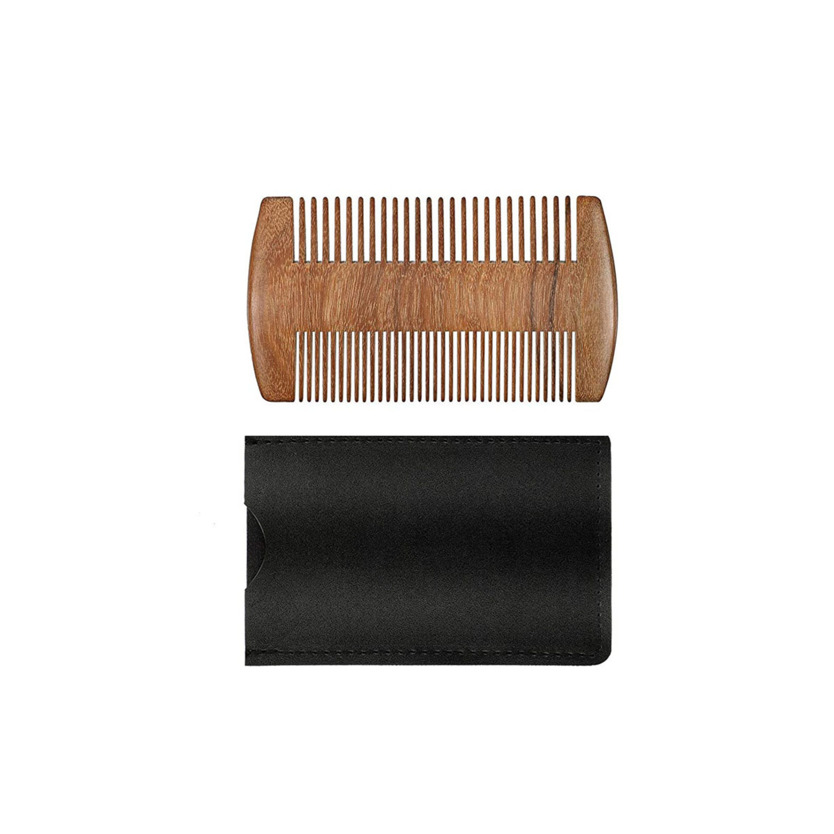 BEARD COMB AND POUCH BROWN