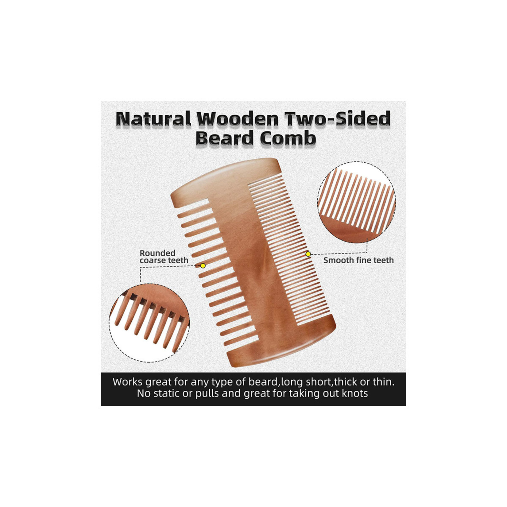 BEARD COMB AND POUCH BROWN