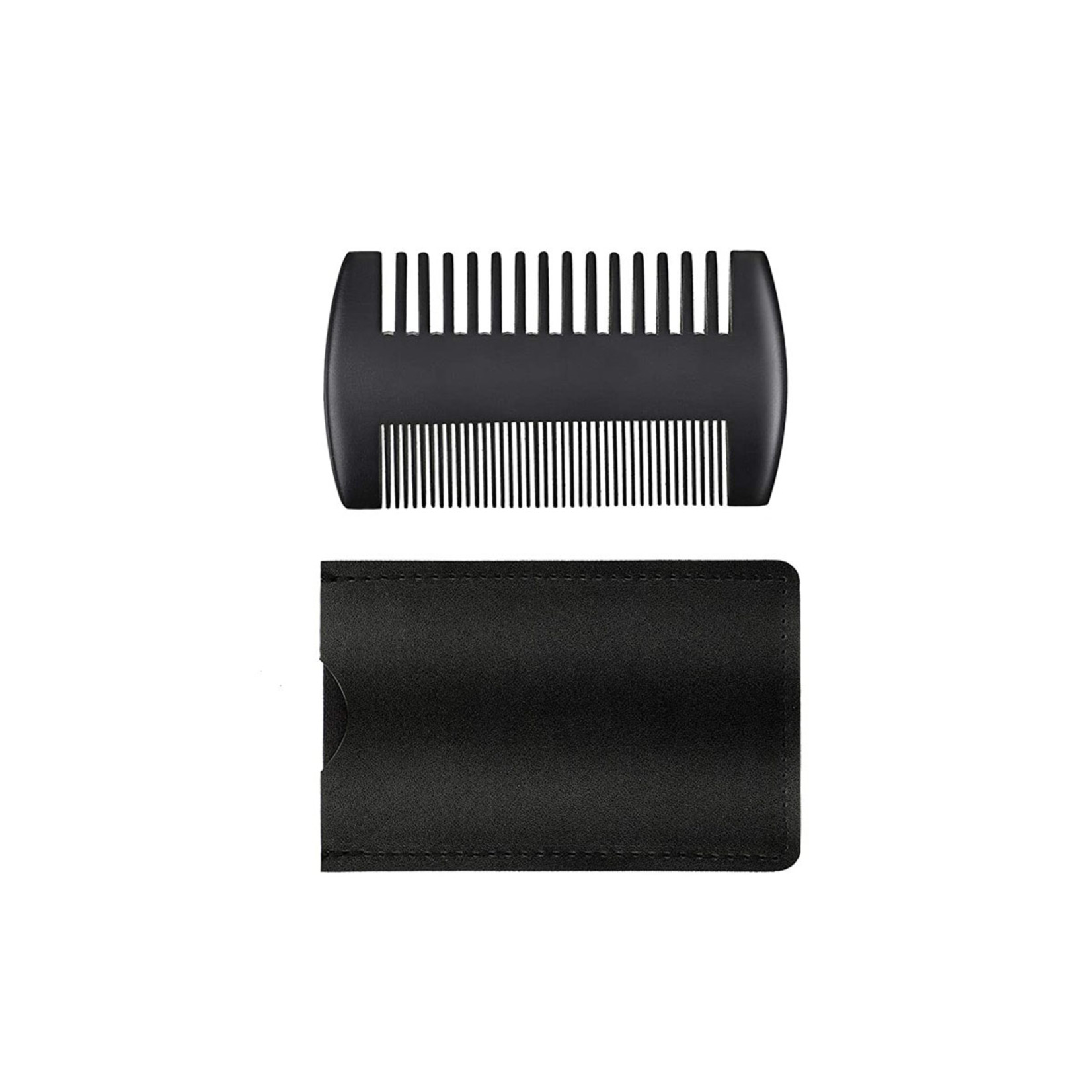 BEARD COMB AND POUCH BLACK