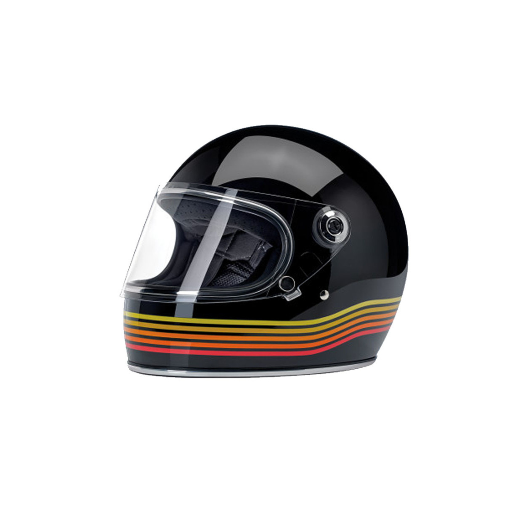 BILTWELL GRINGO S HELMET - GLOSS BLACK SPECTRUM - MAD MAXXX GARAGE