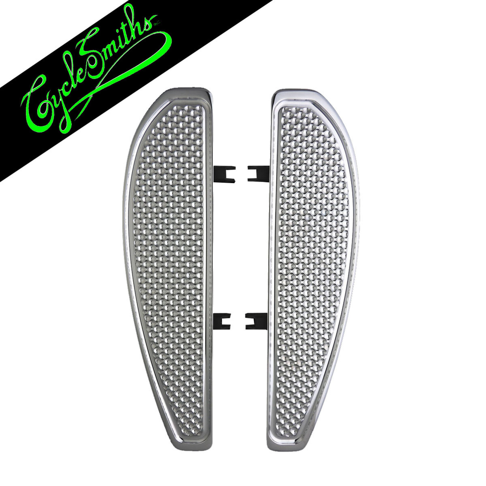 CYCLE SMITHS CYCLESMITHS 19" WAFFLE FLOORBOARDS - CHROME