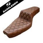 SADDLEMEN SADDLEMEN 2004-2020 XL SPORTSTER BROWN STEP-UP™ FRONT & REAR LS SEAT