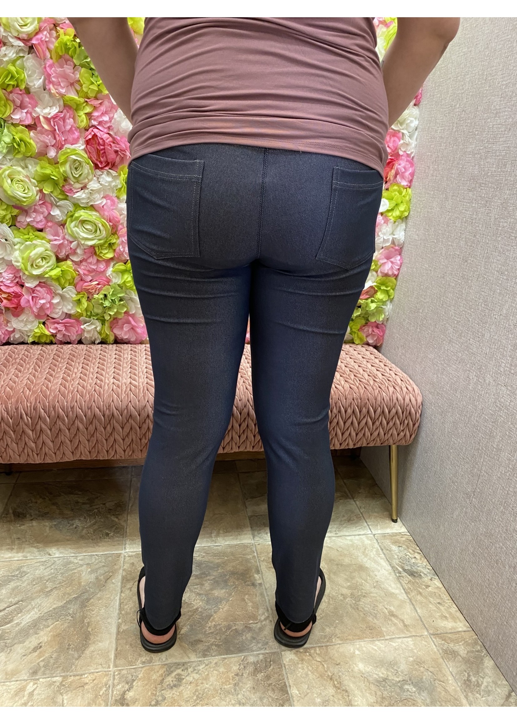 Veronique B Dark Blue Maternity Jeggings