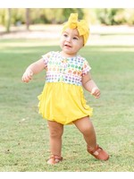 Ruffle Butts Dancing Garden Ruffle Henley Bubble Romper