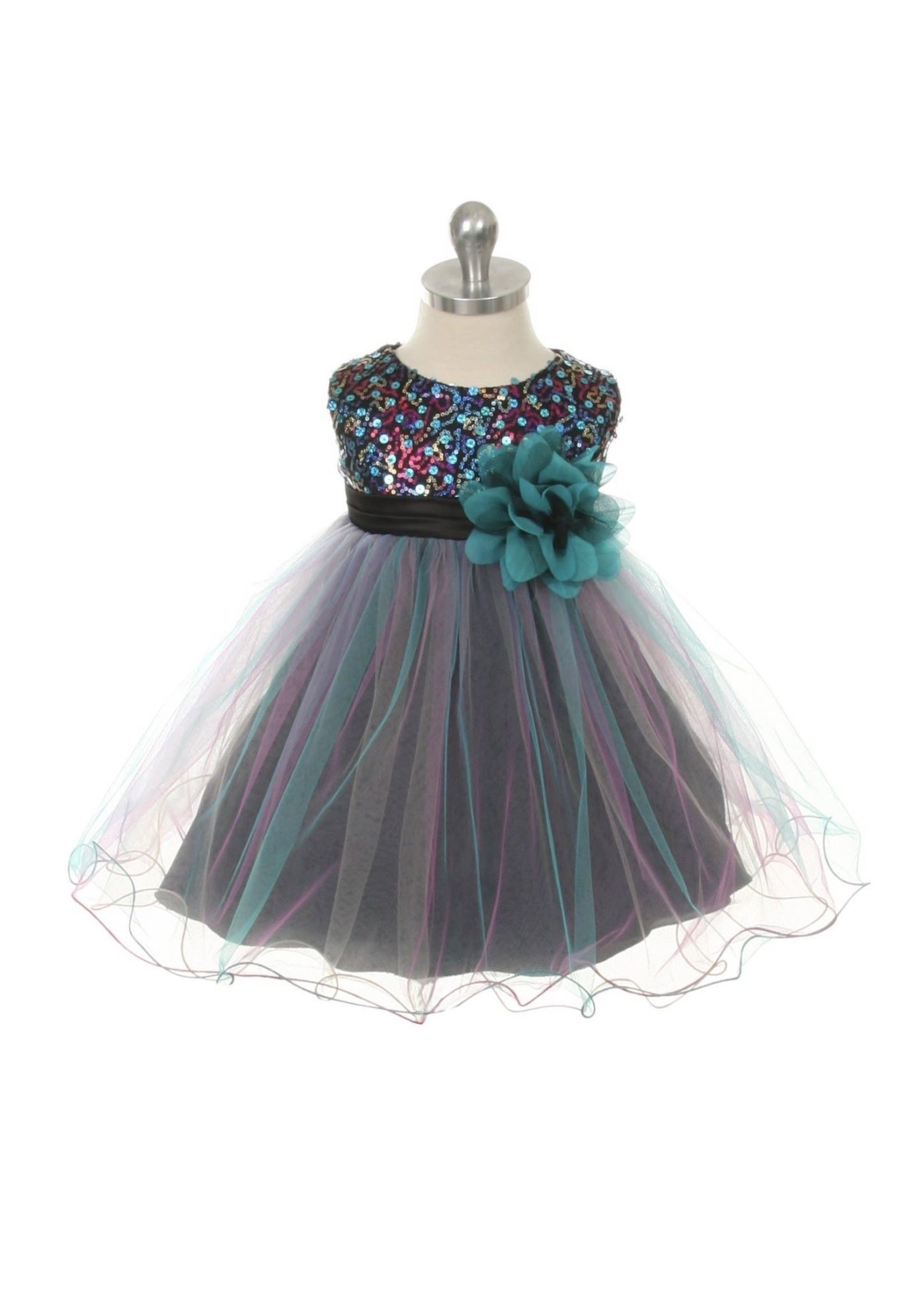 Kid's Dream Multi Sequin Dress
