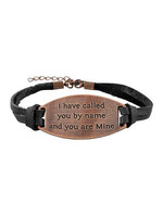 Faithworks by Creative Brands Leather Metal Plate Bracelet