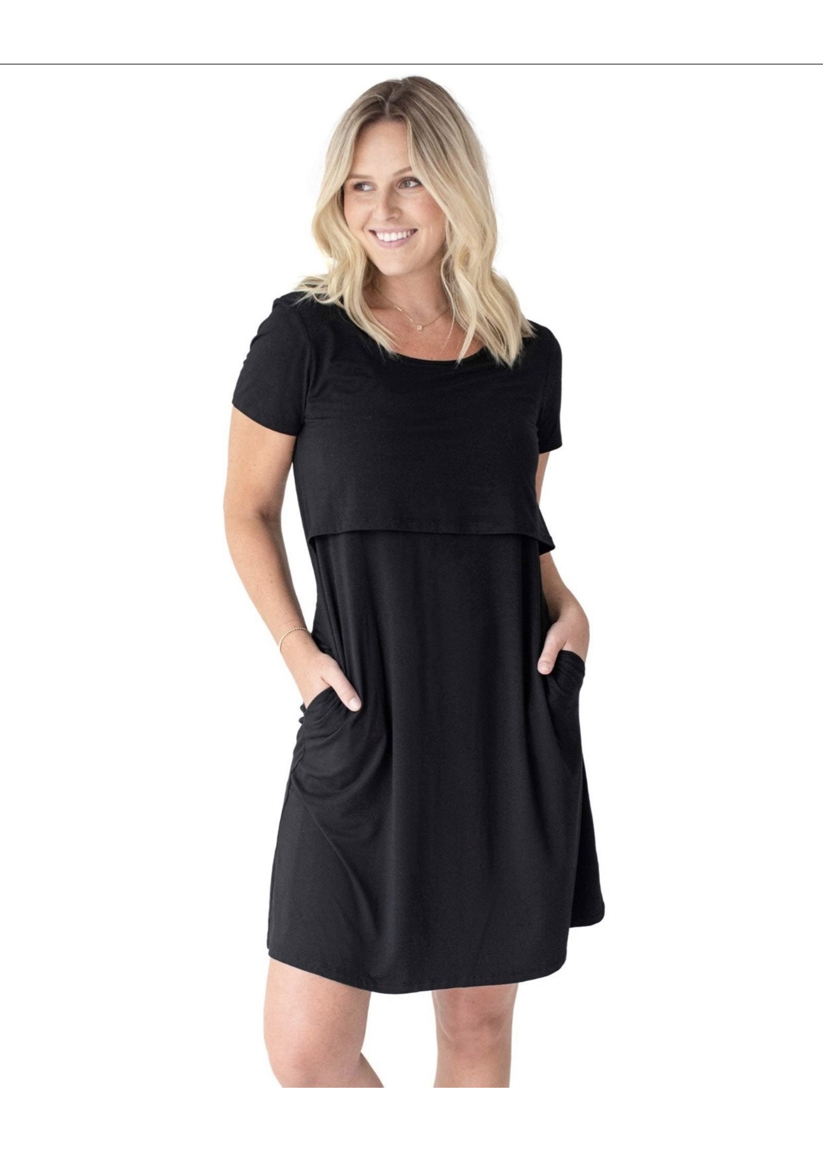 Eleanora Bamboo Maternity & Nursing Lounge Dress - Mommas, Babies, and  Blessings