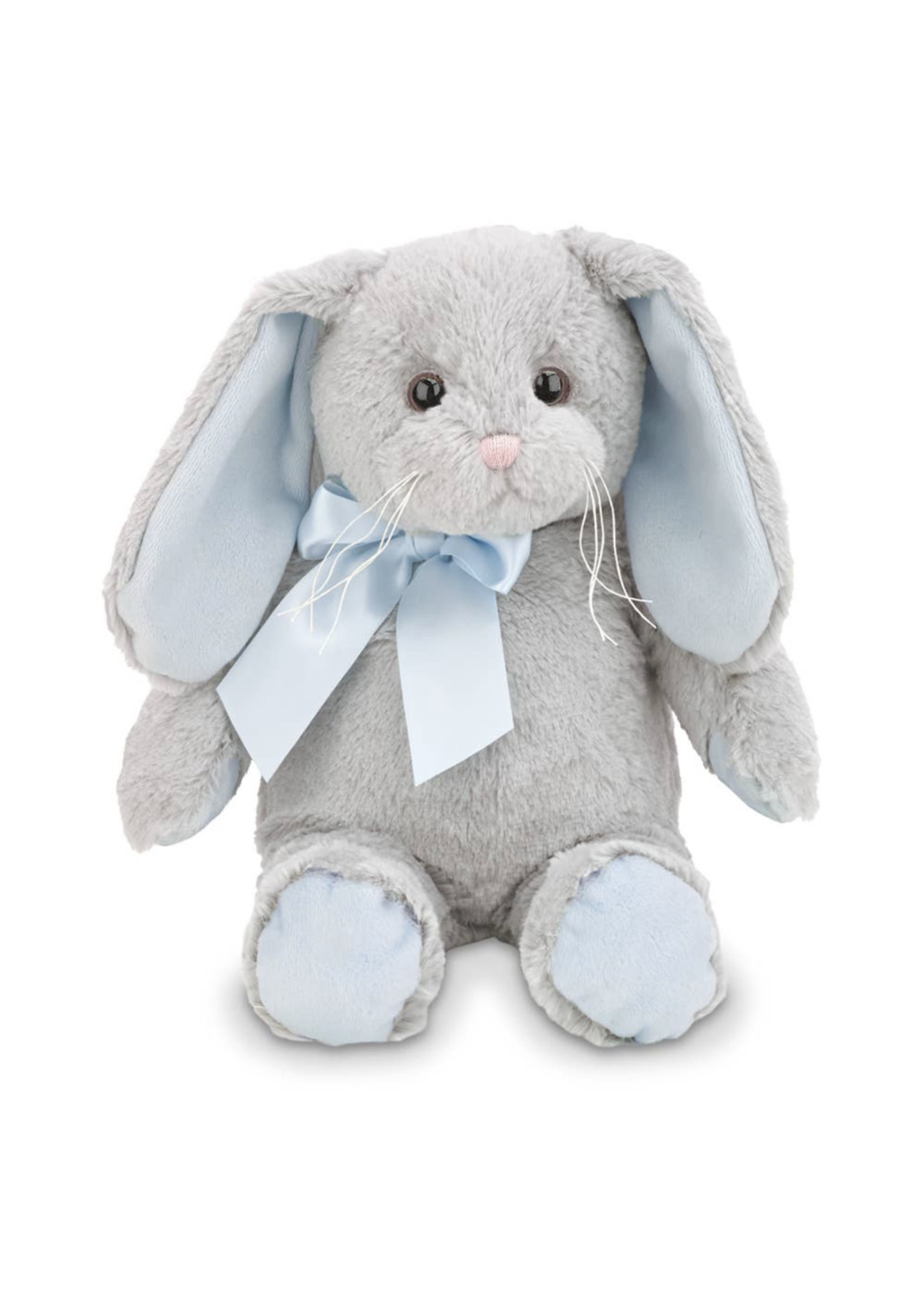 Bearington Collection Lil Hopsy Gray Bunny Blue Ears