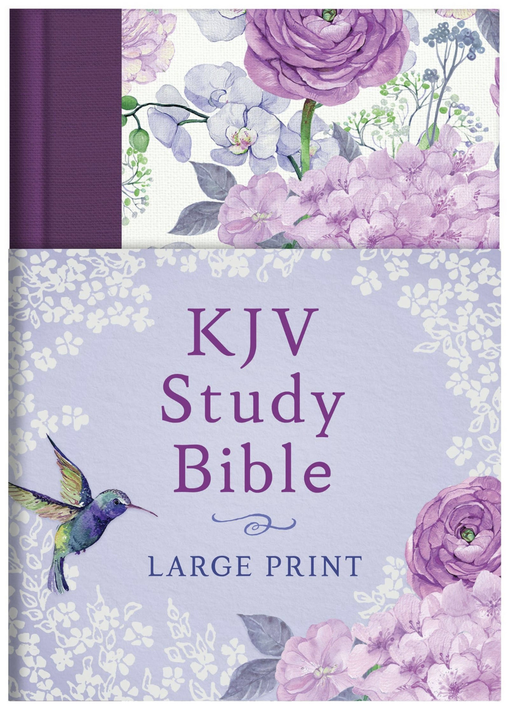 Barbour Publishing KJV Large Print Study Bible - Hummingbird Lilacs