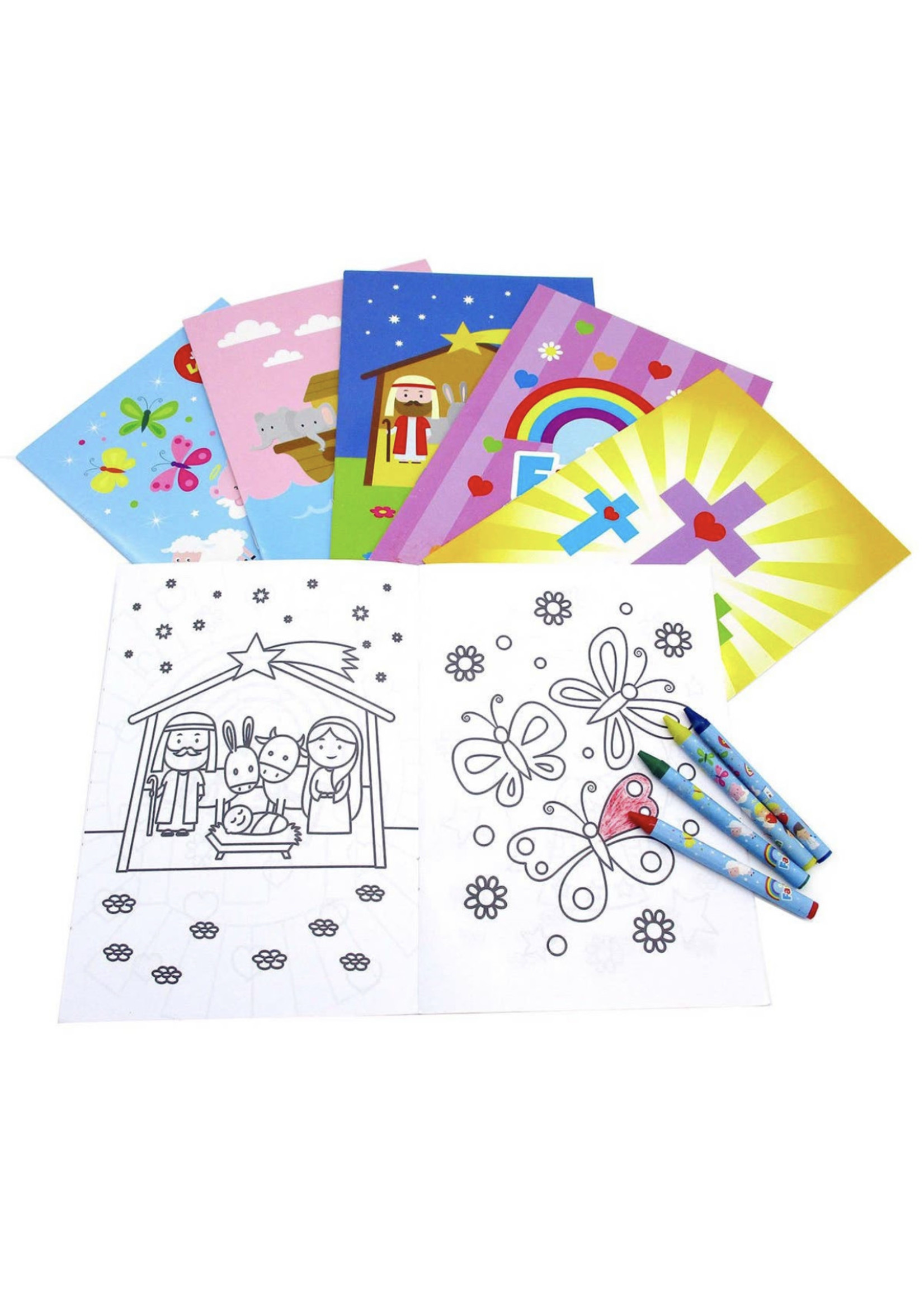 Tiny Mills Coloring Book with Crayons