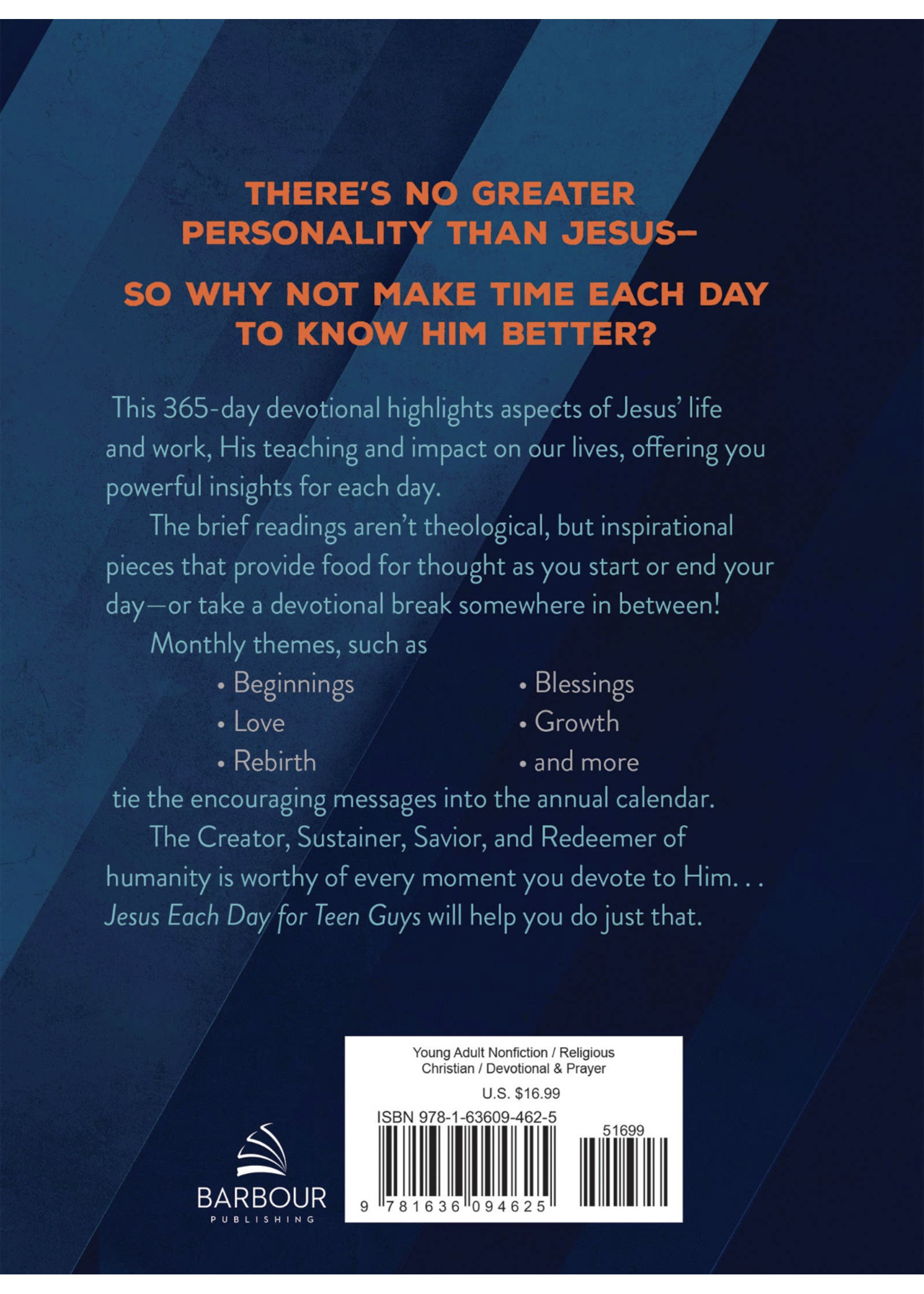 Barbour Publishing Jesus Each Day for Teen Guys