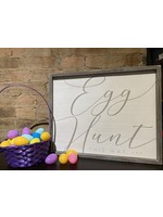 Adams & Co. Egg Hunt This Way sign