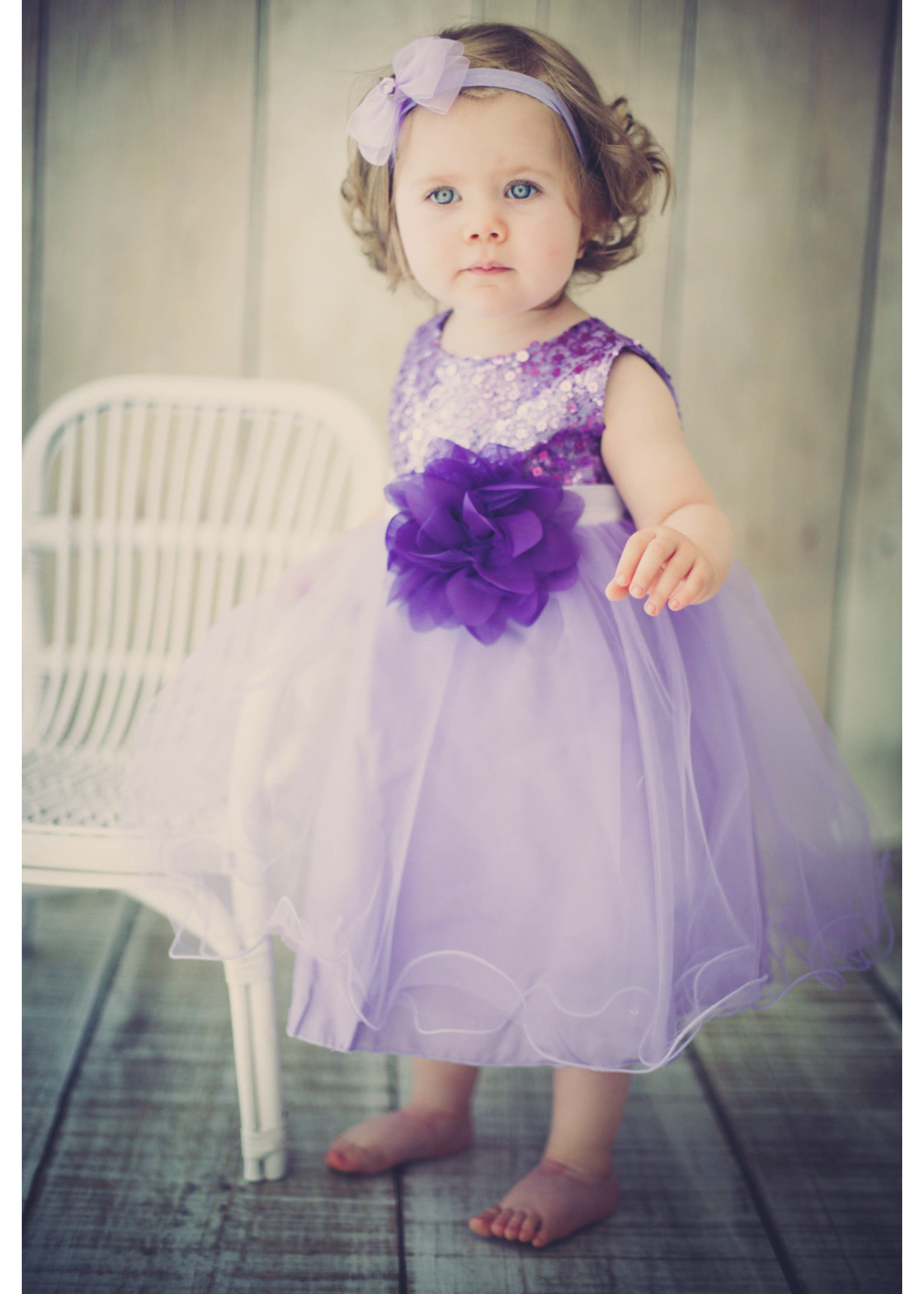 Kid's Dream Sequin Baby Lavender Party Dress