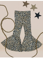 Grace & Emma Vintage Wash Leopard Flare Pant