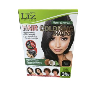 Liz Professional LIZ Hair Coloring Shampoo #Black (0.85oz)