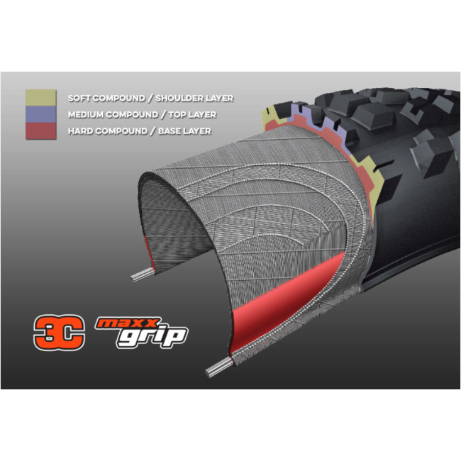 Maxxis Tire Assegai 29 x2.50 Folding TR 3C Maxx Grip DH WT