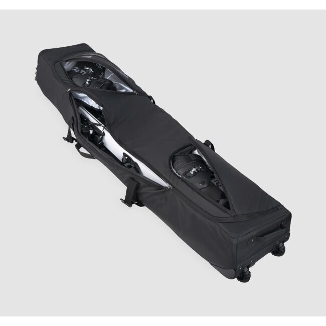 K&B Ski Bag Double Adjustable w/ Wheels Blk