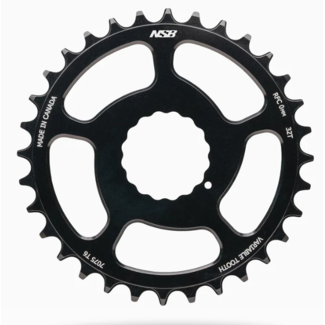 North Shore Billet NSB Variable Tooth Chainring, Direct Mount RaceFace Cinch, Boost, 34T, Black