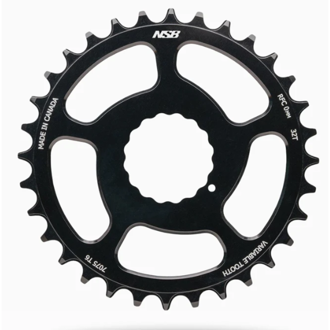 NSB Variable Tooth Chainring, Direct Mount RaceFace Cinch, Boost, 34T, Black