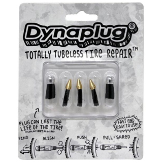 Dynaplug Tubeless Tire Repair Plugs, Combo 5 pack (Pointed Soft Nose Tip + Megaplug)