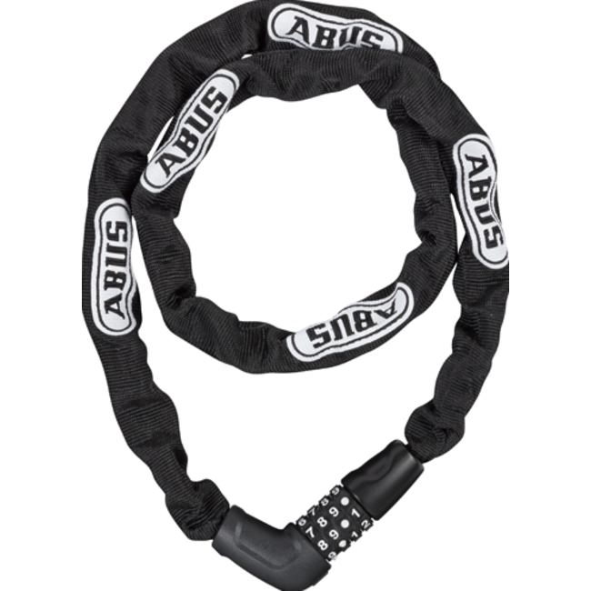 Abus, Steel-O-Chain 5805C Chain with combination lock, 5mm x 75cm (5mm x 2.5'), Black