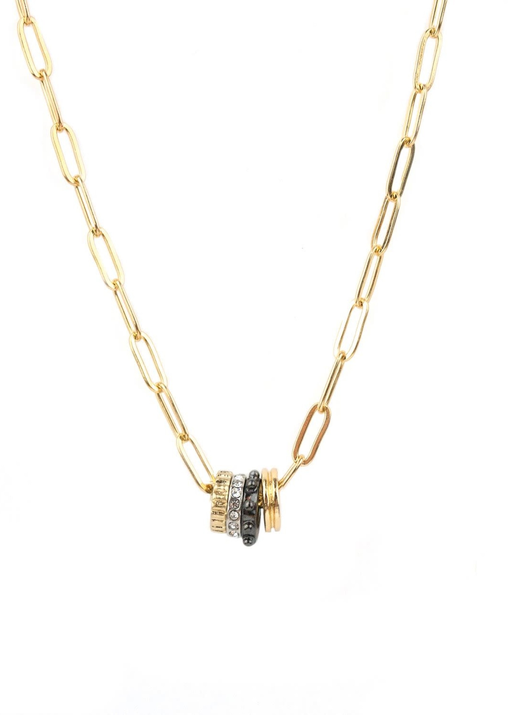Marilyn Schiff Multi ring necklace