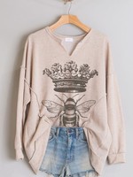 Six point Queen Bee Graphic Sweatshirt
