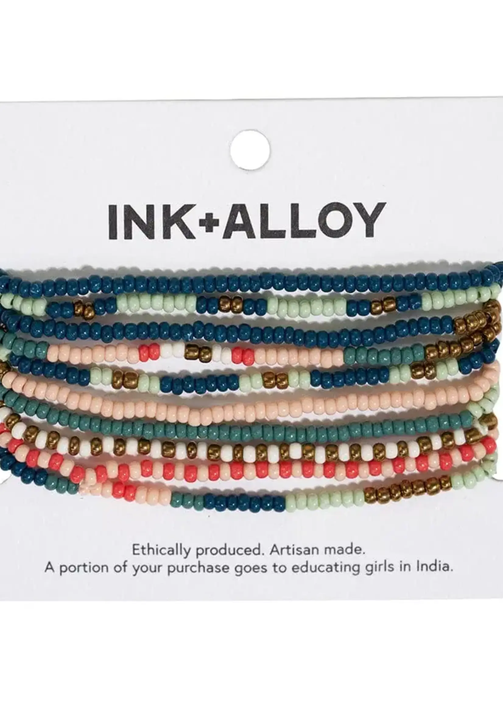 Ink & Alloy 10 strand stretch bracelet