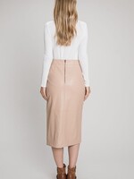 Allie Rose Faux leather midi skirt