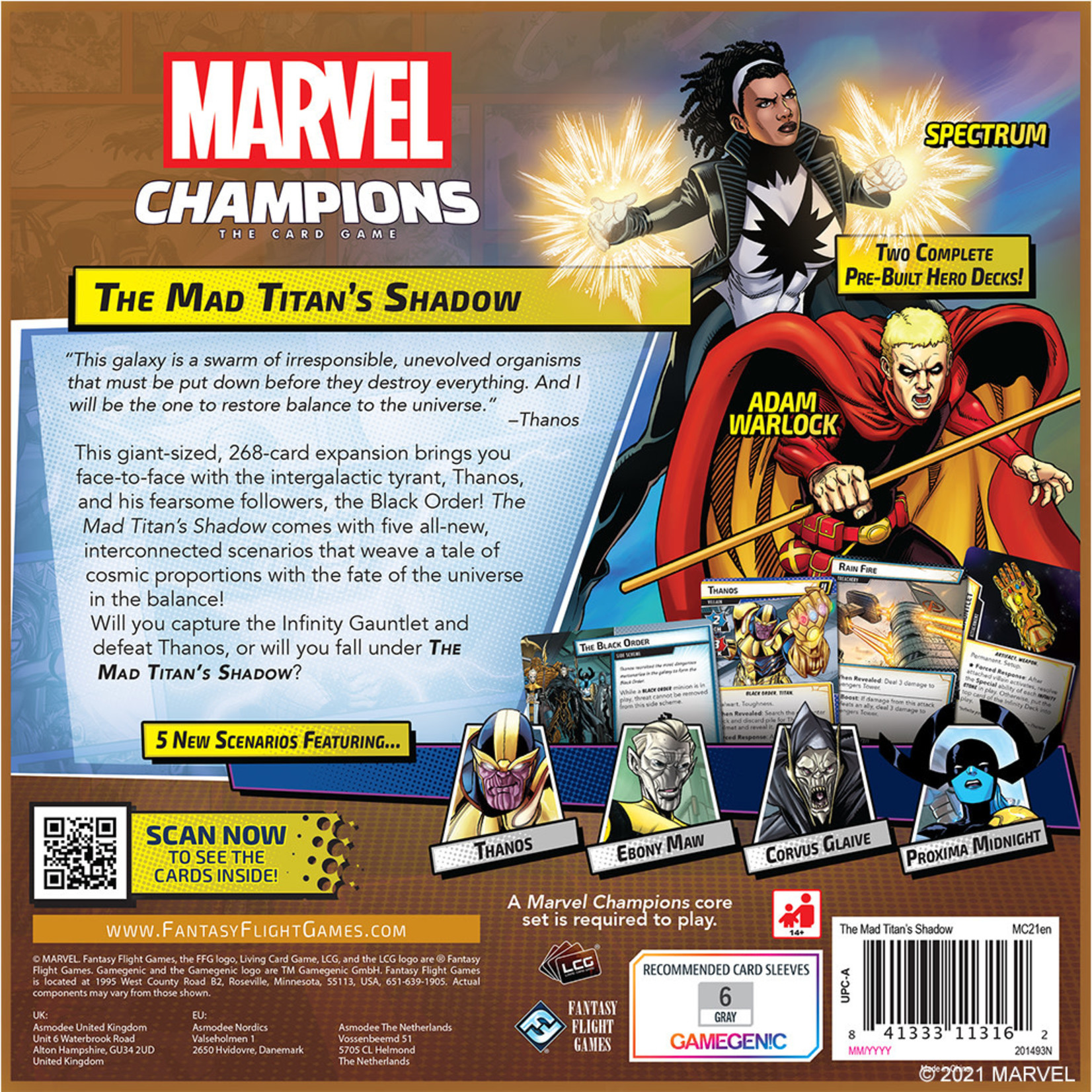 Fantasy Flight Games Marvel Champions: The Mad Titan's Shadow Expansion