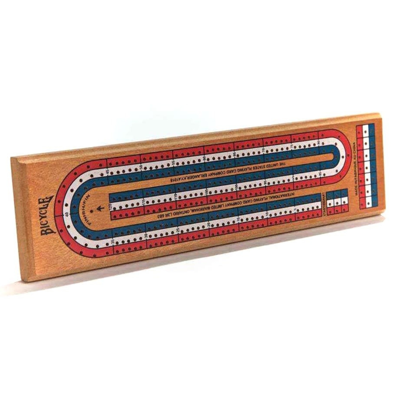 Bicycle Cribbage Board with 3 Colored Tracks