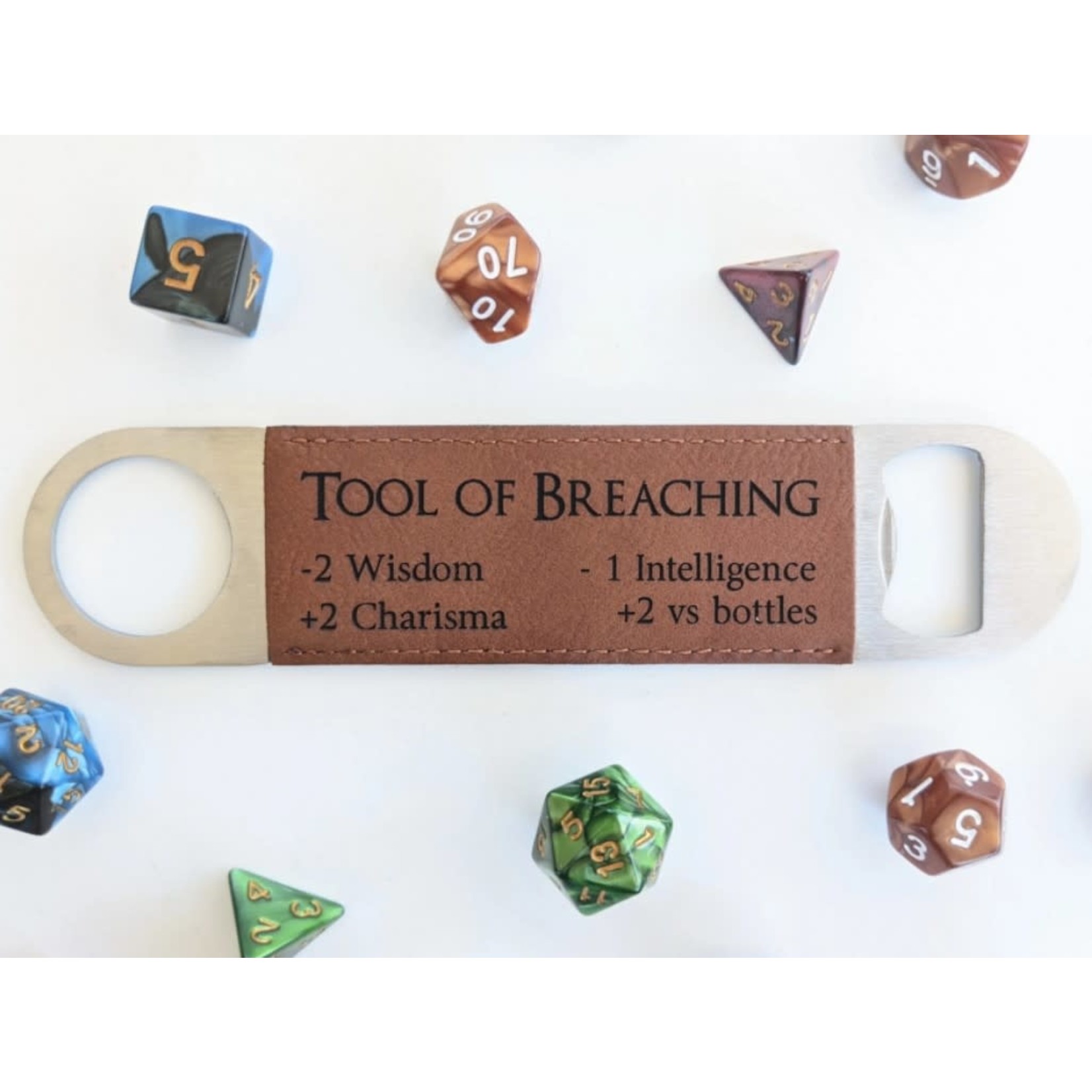 Emberglow Vegan Leather Bottle Opener: Tool of Breaching: Chestnut