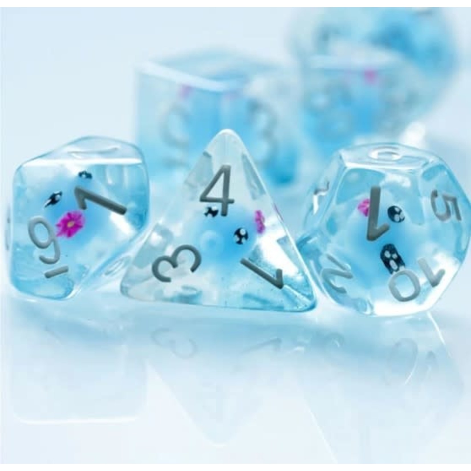 Foam Brain Blue Octopus RPG Dice Set