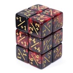 Foam Brain +1/+1 Red & Black Counters for Magic - set of 8