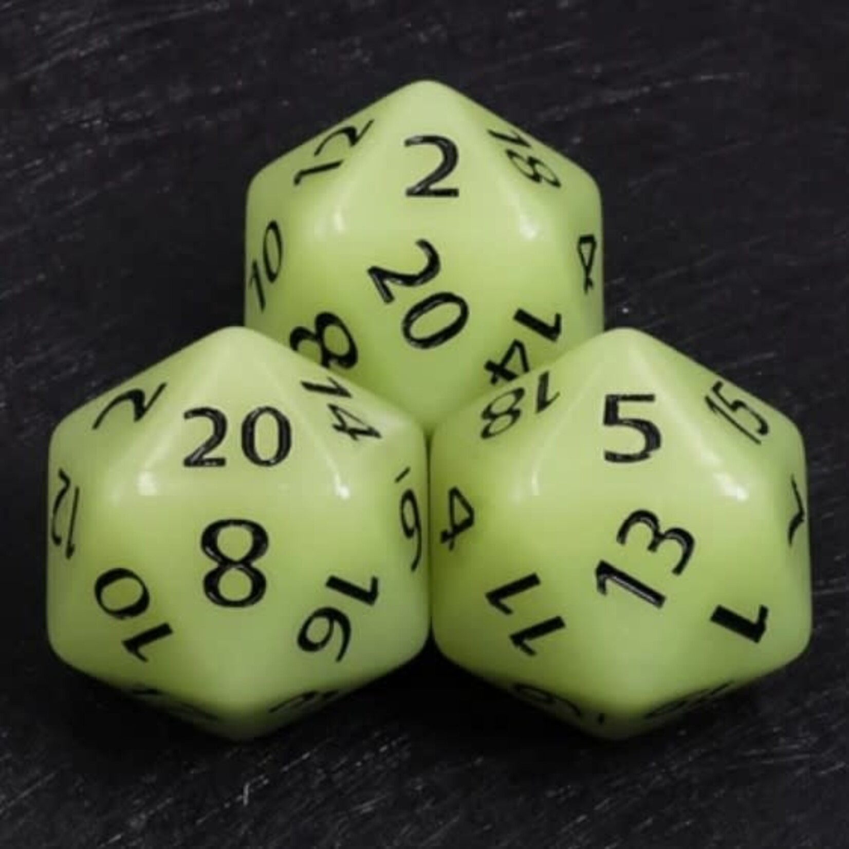 Foam Brain 55mm Titan D20: Glow in the Dark White