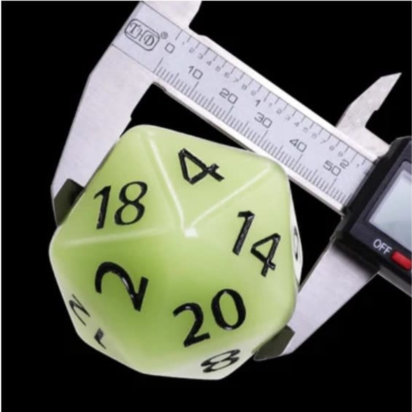 Foam Brain 55mm Titan D20: Glow in the Dark White