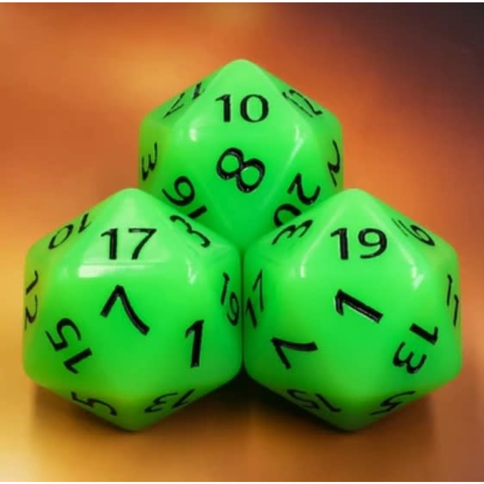 Foam Brain 55mm Titan D20: Glow in the Dark Green