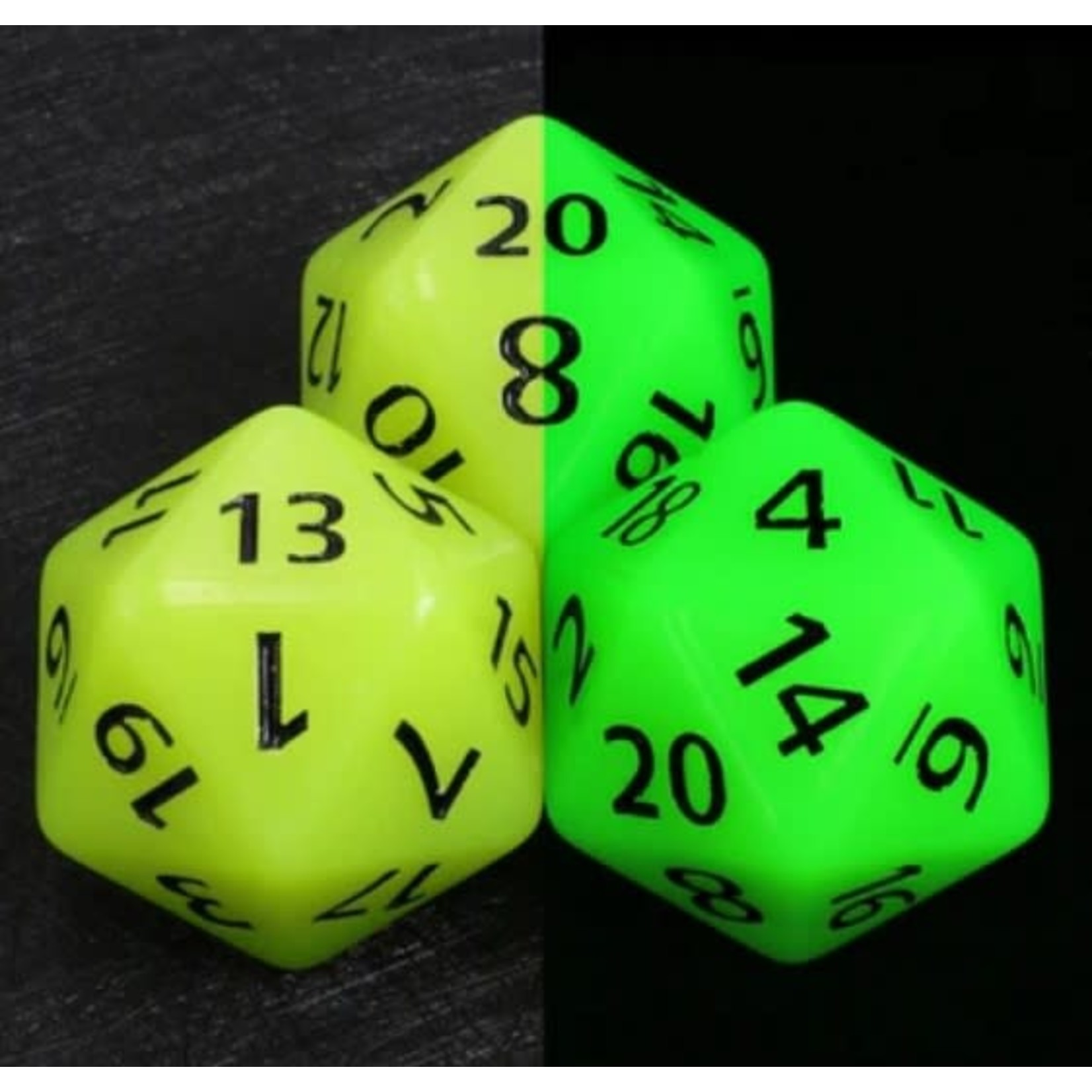 Foam Brain 55mm Titan D20: Glow in the Dark Yellow