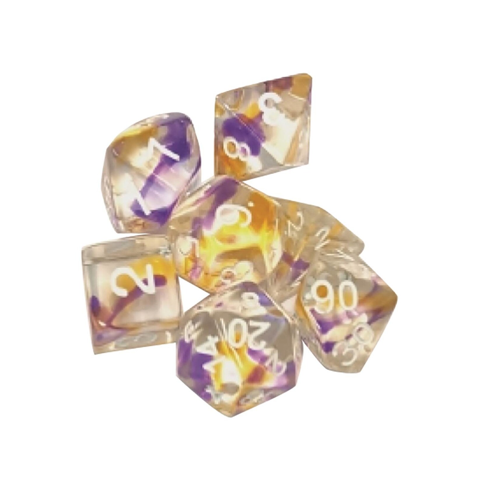 Sirius Dice 7-Die Set: Violet Swirl