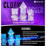 Sirius Dice 7-Set Cloak & Dagger Sharp-Edged Resin Dice: Clear
