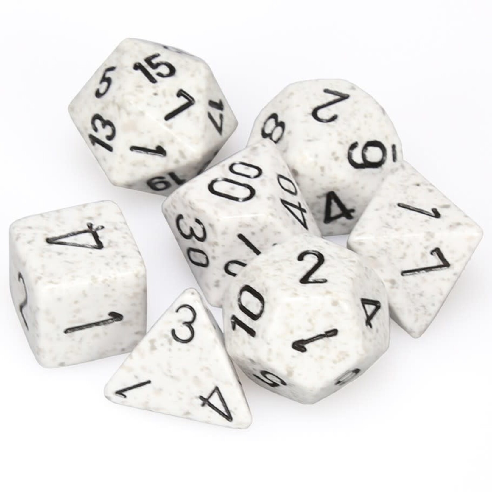 Chessex Speckled Polyhedral 7-Die Set: Arctic Camo