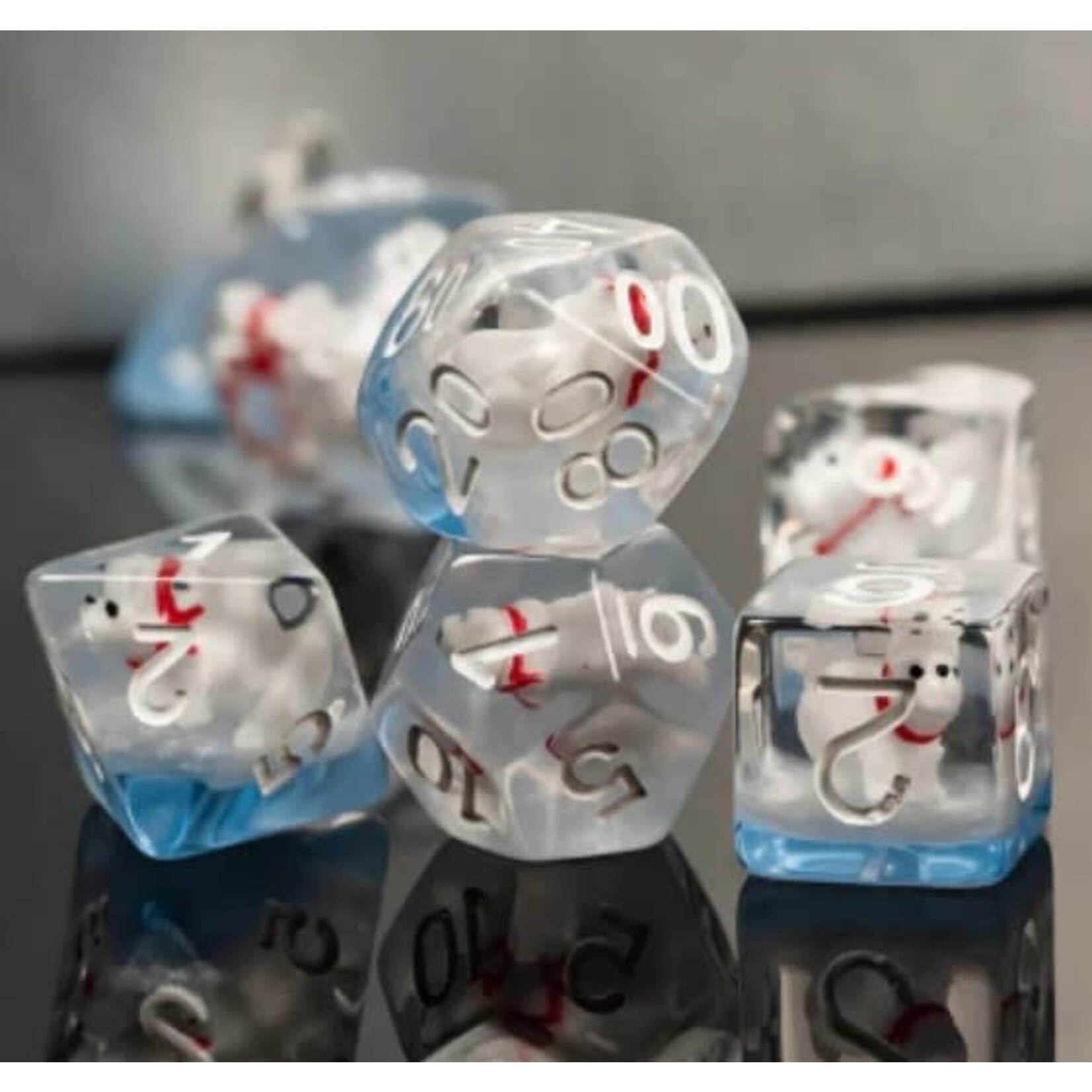 Foam Brain Polar Bear RPG Dice Set